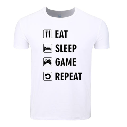 Asian Size Men And Women Print Eat Sleep Rave Repeat Funny T-shirt