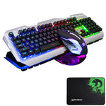 V1 Wired Rainbow LED Backlit Ergonomic Usb Gaming Keyboard