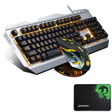 V1 Wired Rainbow LED Backlit Ergonomic Usb Gaming Keyboard