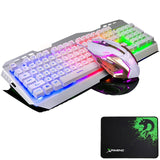 V1 Wired Rainbow LED Backlit Ergonomic Usb Gaming Keyboard