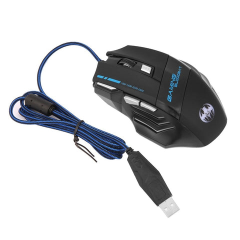 Professional 5500 DPI 7 Button LED Optical USB Wired Gaming Mouse