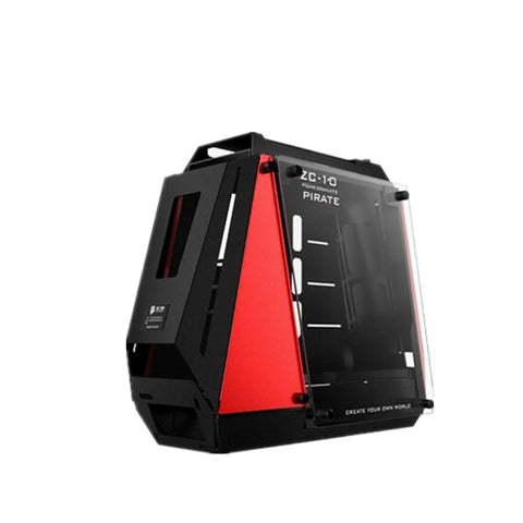 ZEAGINAL PC ATX Case Gaming Gamer Pomegranate Pirate For Water Cooling Loop Aluminum +Tempered glass ZC-10
