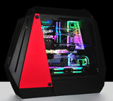 ZEAGINAL PC ATX Case Gaming Gamer Pomegranate Pirate For Water Cooling Loop Aluminum +Tempered glass ZC-10