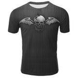 2019 Men T Shirts Voodoo Design Short Sleeve Casual 3D Tops Hipster Flower Skull T-shirt for men